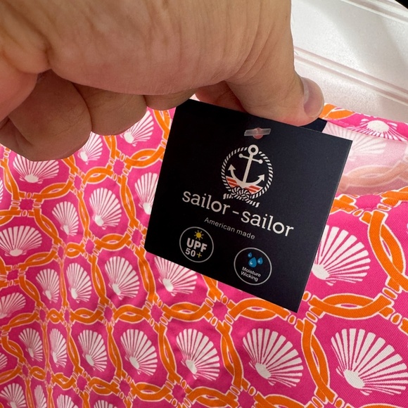 NEW Sailor Sailor Pink Shell All Over Print Dress Medium - Picture 3 of 6